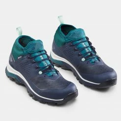 QUECHUA ULTRA-LIGHT WATERPROOF HIKING SHOES Turquoise/DARK BLUE -Women Sports Elegant Store k000d435d91b2f2d6a77580c9030047ba