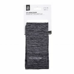 KALENJI ARM COVER SUN PROTECTION - BLACK/GREY BLACK/Snow white -Women Sports Elegant Store k01370f65c4550728a785f093fa3a3f63