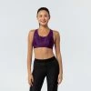 DOMYOS Women's Fitness Cardio Training Sports Bra 500 Eggplant