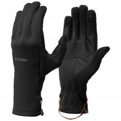 FORCLAZ Adult Breathable Mountain Trekking Gloves BLACK