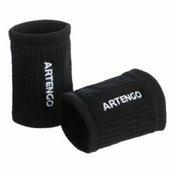 ARTENGO Tennis Wristbands TP 500 BLACK