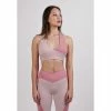 METANOIA THE LABEL Self Love Pink Halter Sports Bra LIGHT PINK/Bright pink