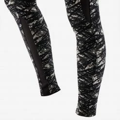 DOMYOS 520 Women's Pilates & Gentle Gym Leggings BLACK/Putty -Women Sports Elegant Store k078426453fa897b12cf9f0ce3caef20b