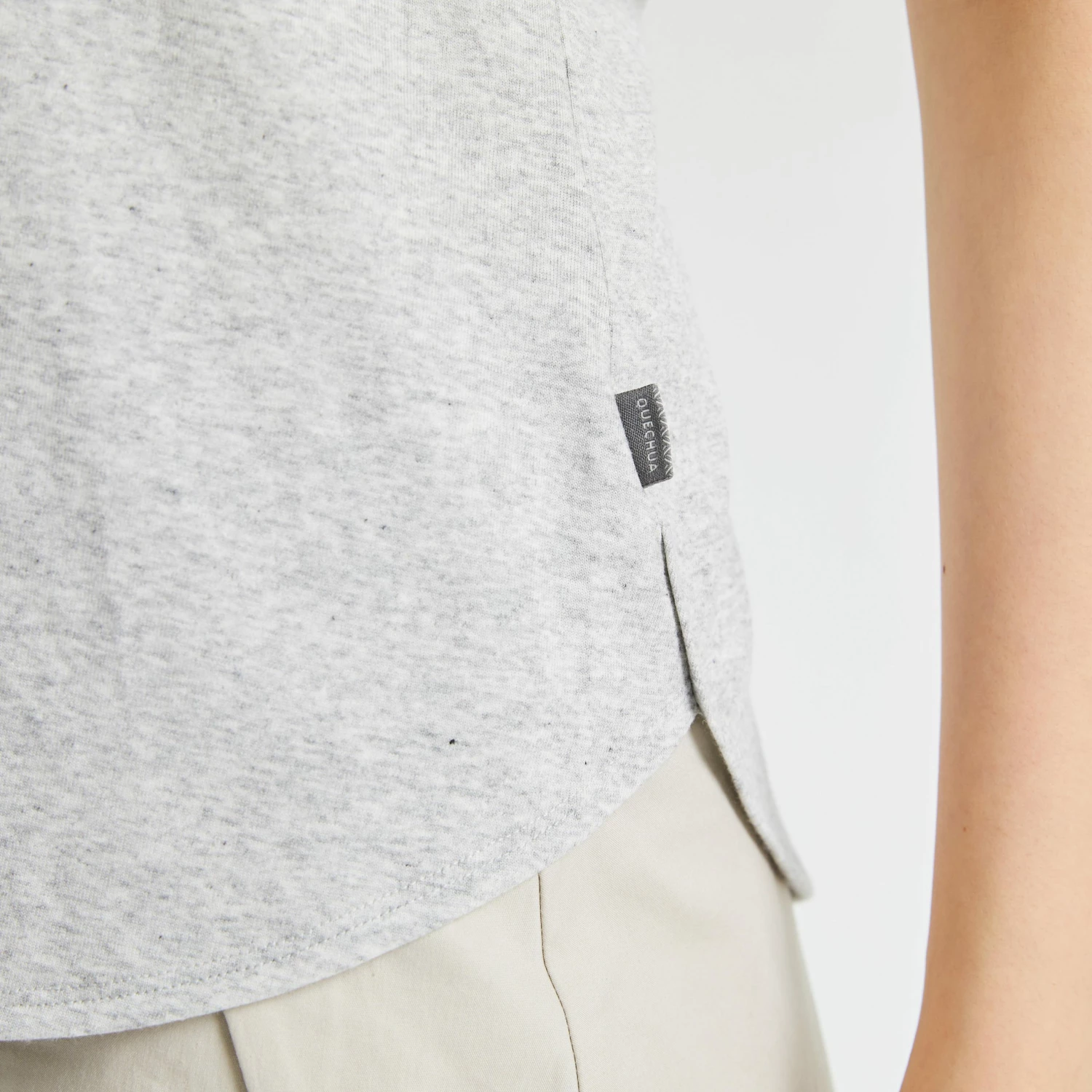 QUECHUA Women's Country Walking T-shirt GREY 8 QUECHUA Women's Country Walking T-shirt GREY - Image 8