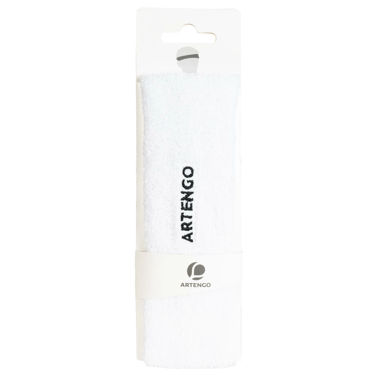 ARTENGO TB 100 Tennis Headband Snow white/BLACK 6 ARTENGO TB 100 Tennis Headband Snow white/BLACK - Image 6