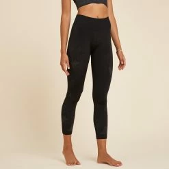 KIMJALY Seamless 7/8 Yoga Leggings BLACK/Charcoal grey