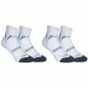 TARMAK Men's/Women's Low-Rise Basketball Socks 2-Pack SO500 Snow white/Squirrel grey