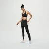 DOMYOS Fitness 2-in-1 Leggings / Shorts BLACK