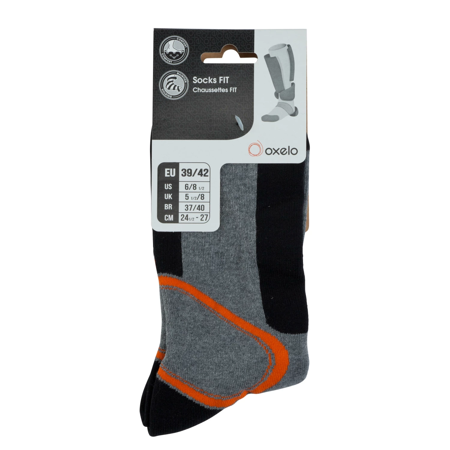 OXELO Men's Skating Socks FIT UK 5.5-8 - EU 39-42 8 OXELO Men's Skating Socks FIT UK 5.5-8 - EU 39-42 - Image 8