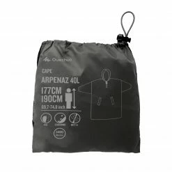 FORCLAZ Hiking Rain Poncho Arpenaz 40L Size L/XL BLACK 13 FORCLAZ Hiking Rain Poncho Arpenaz 40L Size L/XL BLACK -Women Sports Elegant Store k129826633d369ad4b08f771a1e14f04b