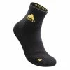 ADIDAS wucht P3 Badminton Socks Mid Cut Black with Solar Gold Size 1 WHITE