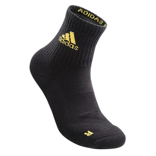 ADIDAS wucht P3 Badminton Socks Mid Cut Black with Solar Gold Size 1 WHITE 1 ADIDAS wucht P3 Badminton Socks Mid Cut Black with Solar Gold Size 1 WHITE