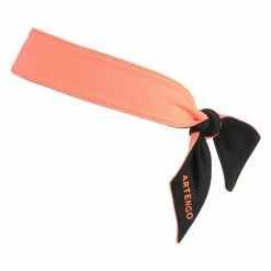 ARTENGO Tennis Bandana Fluo peach/BLACK -Women Sports Elegant Store k14f2fcdf7157fb06803d0cfcfaeb5651