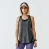 KALENJI Women's Running Tank Top Run Light Carbon grey