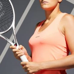 ARTENGO Women's Tennis Tank Top TK Dry 100 Fluo peach -Women Sports Elegant Store k15f1c4dab6994610604f6fd8fbd41891