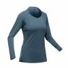 QUECHUA Women&rsquo;s Long-Sleeved Mountain Walking T-Shirt MH550 Storm grey
