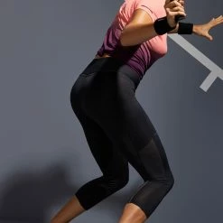 ARTENGO Women's Tennis Cropped Bottoms Dry 900 BLACK 19 ARTENGO Women's Tennis Cropped Bottoms Dry 900 BLACK -Women Sports Elegant Store k17220d05cf4b4aad01eebd8af8644441