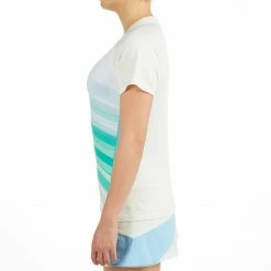 PERFLY T-SHIRT 560 W WHITE GREEN BLUE Snow white/Light sky blue -Women Sports Elegant Store k1800545f57252cf708d5707362b98a45