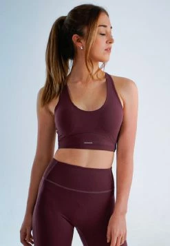 METANOIA THE LABEL Bare Sensations Naked-feel Sports Bra Burgundy