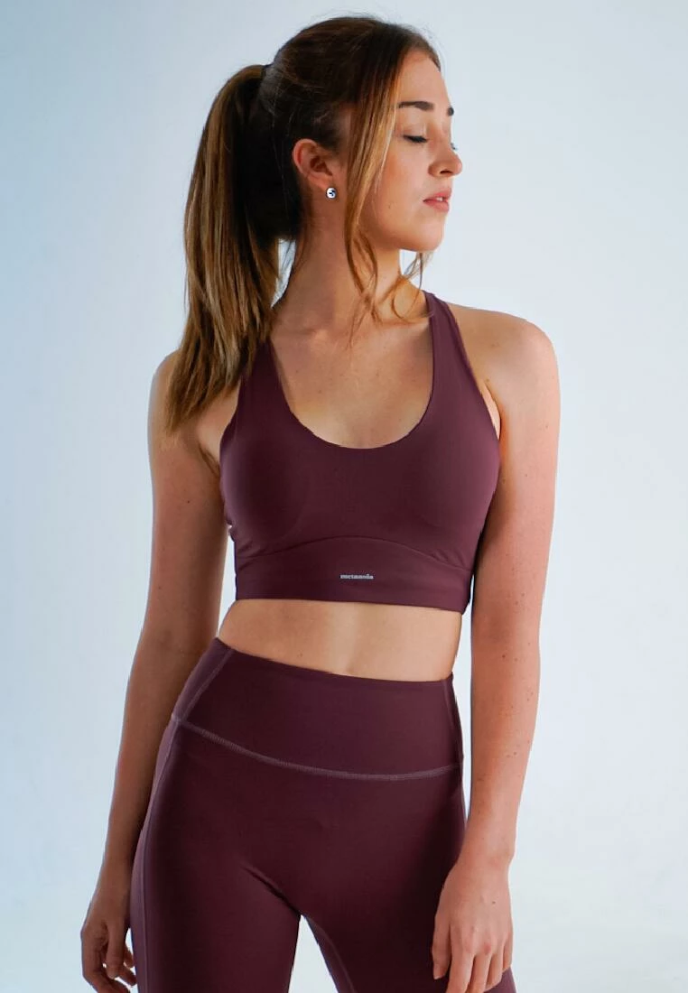 METANOIA THE LABEL Bare Sensations Naked-feel Sports Bra Burgundy 1 METANOIA THE LABEL Bare Sensations Naked-feel Sports Bra Burgundy