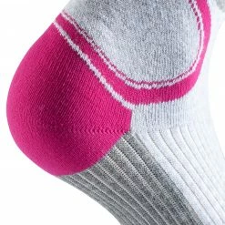 OXELO Women's Skating Socks FIT LIGHT GREY/Dark mulberry -Women Sports Elegant Store k1b198ed8e2d7172d6535b739d0170141