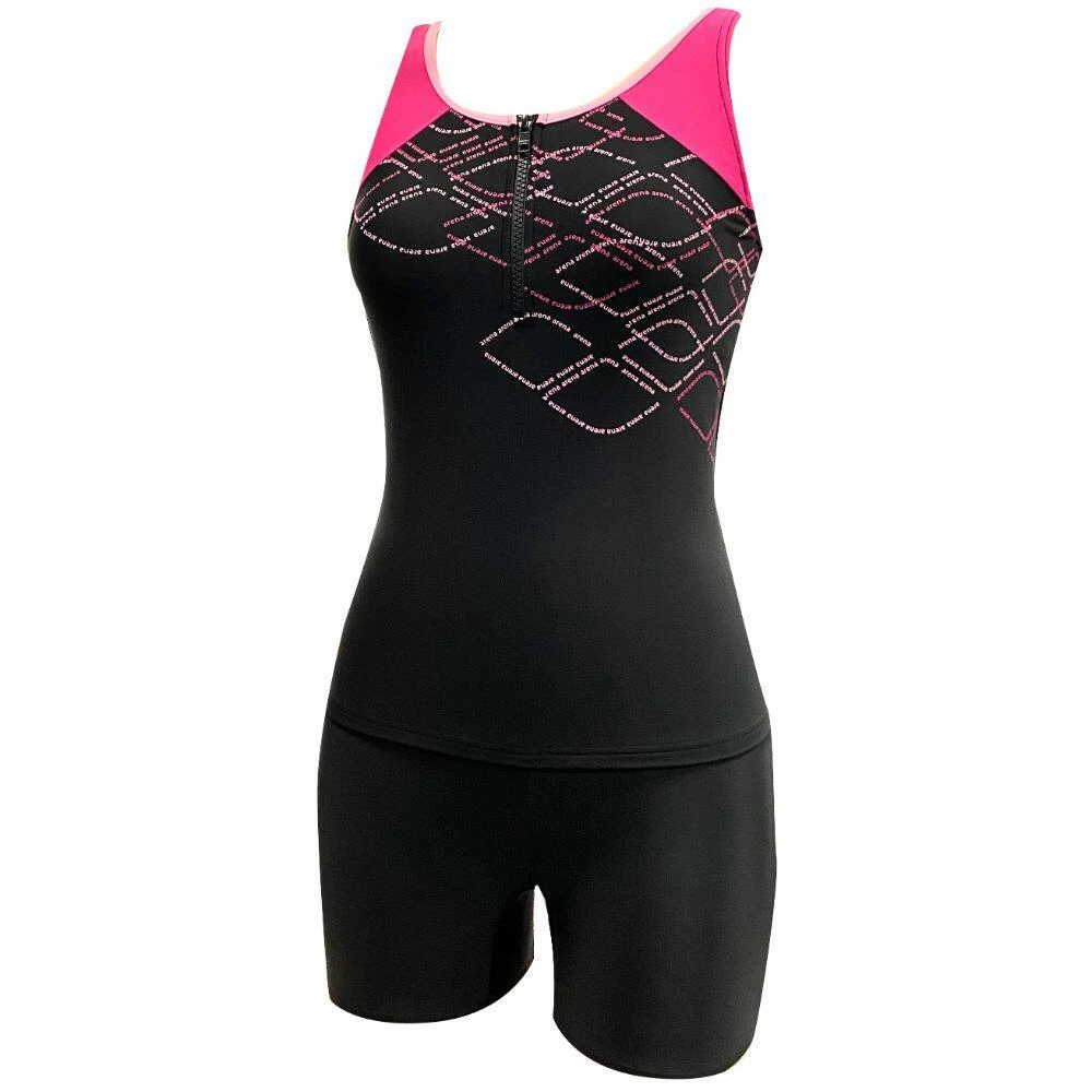 ARENA arena LADIES SWIMWEAR HALF ZIP AQSLIM ONE PIECE UBACK FLATLEG BLACK 1 ARENA arena LADIES SWIMWEAR HALF ZIP AQSLIM ONE PIECE UBACK FLATLEG BLACK