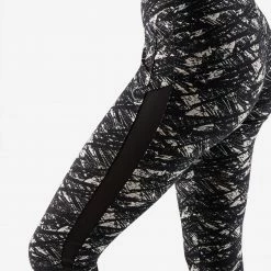 DOMYOS 520 Women's Pilates & Gentle Gym Leggings BLACK/Putty -Women Sports Elegant Store k1dd0fbe89775594687d9926f06db96a9