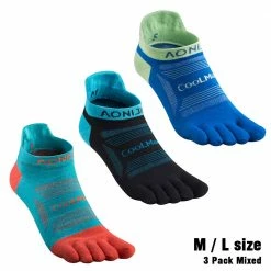 AONIJIE E4801 Sports Toe Socks For Outdoor Sport (3 pairs set / Mixed color) MULTI-COLOUR