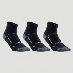 ARTENGO RS 900 Mid Sports Socks Tri-Pack BLACK