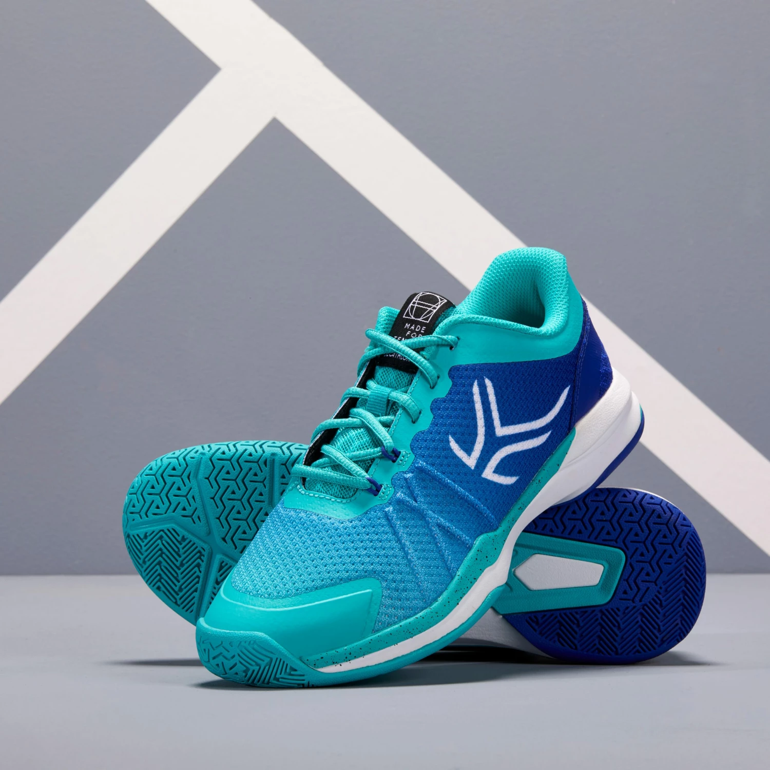 ARTENGO TS590 Women's Tennis Shoes Caribbean blue/Midnight indigo 7 ARTENGO TS590 Women's Tennis Shoes Caribbean blue/Midnight indigo - Image 7