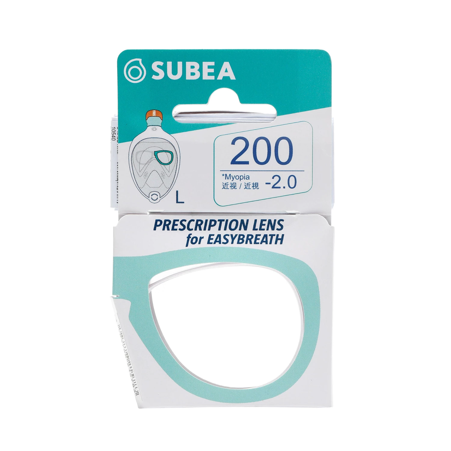 SUBEA Left corrective lens for the short-sighted on the Easybreath mask COLORLESS 2 SUBEA Left corrective lens for the short-sighted on the Easybreath mask COLORLESS - Image 2