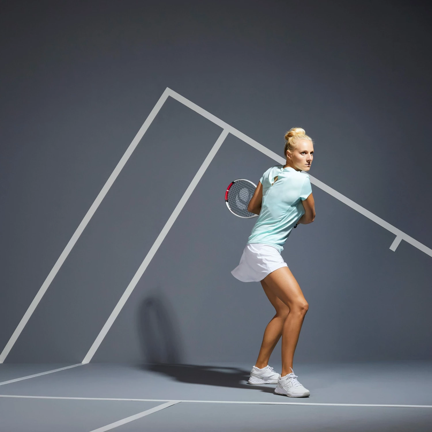 ARTENGO Women's Tennis Skirt SK Dry 100 Snow white 2 ARTENGO Women's Tennis Skirt SK Dry 100 Snow white - Image 2