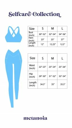 METANOIA THE LABEL Self Care Double Strap Crossed Sports Bra BLUE -Women Sports Elegant Store k29afd9f63ba05836a6093cfdaebf3c18