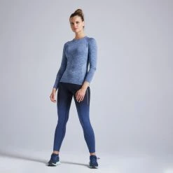 KIPRUN KIPRUN WOMEN'S RUNNING TIGHTS LIGHTWEIGHT & BREATHABLE BLACK BLUE BLACK/Navy blue/Navy blue 11 KIPRUN KIPRUN WOMEN'S RUNNING TIGHTS LIGHTWEIGHT & BREATHABLE BLACK BLUE BLACK/Navy blue/Navy blue -Women Sports Elegant Store k2a4fcf3d0a0e8ca777bbcd3da37cf3b0