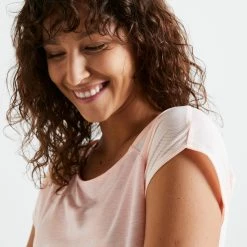 DOMYOS Loose Fitness T-Shirt GREY/BLACK 16 DOMYOS Loose Fitness T-Shirt GREY/BLACK -Women Sports Elegant Store k2d2010637a9027c9eae8fbfe7c2ab05f