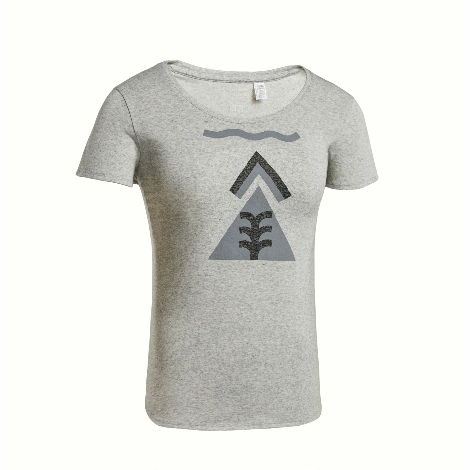 QUECHUA Women's Country Walking T-shirt GREY 1 QUECHUA Women's Country Walking T-shirt GREY