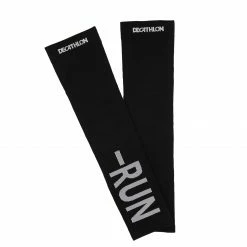 KALENJI ARM COVER SUN PROTECTION - BLACK/GREY BLACK/Snow white