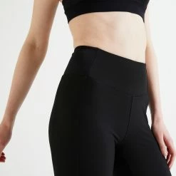 DOMYOS High-Waisted Fitness Leggings BLACK -Women Sports Elegant Store k348660962bddc39ee2e99caaac591b73