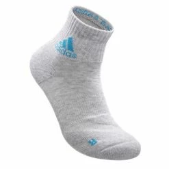 ADIDAS wucht P3 Badminton Socks Low Cut Grey with Signal Cyan Size 1 WHITE/Orange