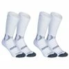TARMAK Men's/Women's Basketball Mid Socks 2-Pack SO500 BLACK/Dark grey