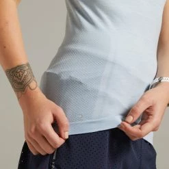 KIPRUN KIPRUN SKINCARE BREATHABLE WOMEN'S RUNNING T-SHIRT Faded denim/Foggy blue -Women Sports Elegant Store k37fca6afe25ec4f46aaef538ca9bf976