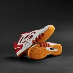 PONGORI Table Tennis Shoes TTS 560 Burgundy/Snow white 14 PONGORI Table Tennis Shoes TTS 560 Burgundy/Snow white -Women Sports Elegant Store k3bf6626bb430bf150e9f555f0a73582a