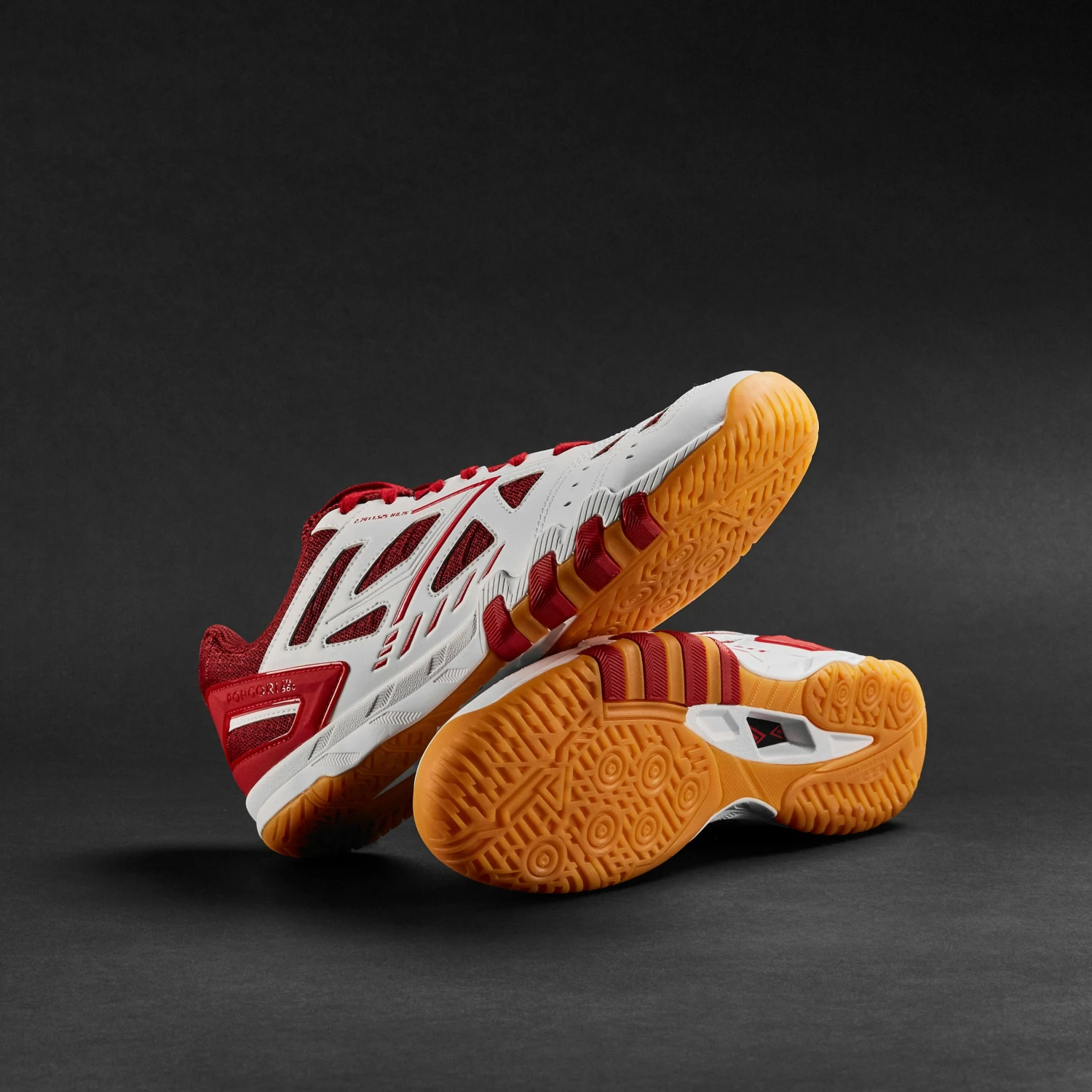 PONGORI Table Tennis Shoes TTS 560 Burgundy/Snow white 5 PONGORI Table Tennis Shoes TTS 560 Burgundy/Snow white - Image 5