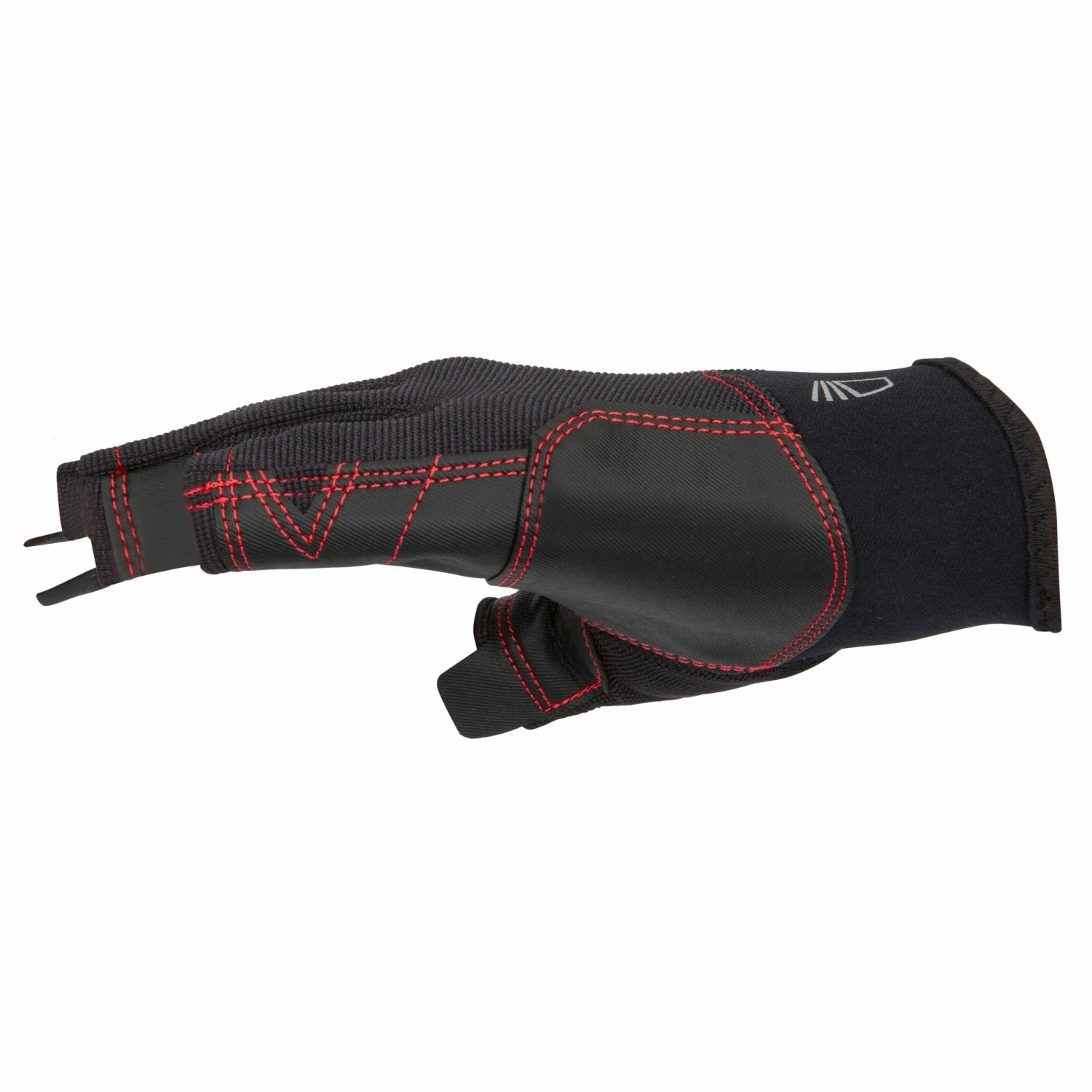 TRIBORD Adult sailing fingerless gloves 500 BLACK/BLACK/BLACK 4 TRIBORD Adult sailing fingerless gloves 500 BLACK/BLACK/BLACK - Image 4