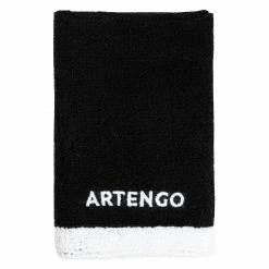 ARTENGO TP 100 XL Tennis Wristband BLACK/Snow white -Women Sports Elegant Store k41e92c1dd1f0212808c6b0088740cb9c