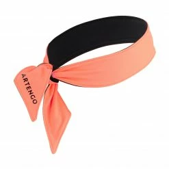 ARTENGO Tennis Bandana Fluo peach/BLACK -Women Sports Elegant Store k424e1291e7b18c3e6066e7f8a85b4022