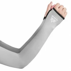 AONIJIE E4117 Ice Silk UPF50+ UV Sunguard Arm Sleeves with Finger Hole | Sunguard BLACK