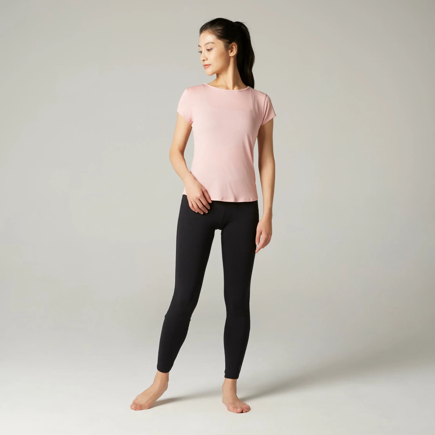 NYAMBA Women's Pilates & Gentle Gym T-Shirt 520 PURPLE 5 NYAMBA Women's Pilates & Gentle Gym T-Shirt 520 PURPLE - Image 5