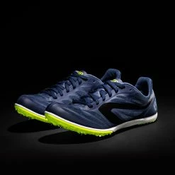 KALENJI AT MID MIDDLE-DISTANCE ATHLETICS SHOES WITH SPIKES Navy blue/Fluo lime yellow/BLACK -Women Sports Elegant Store k4b421a3aa9eb39f4fd6e85763ab314ea
