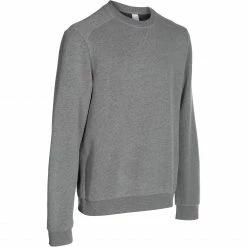 DOMYOS Crew Neck Gentle Gym Pilates Sweatshirt Pewter
